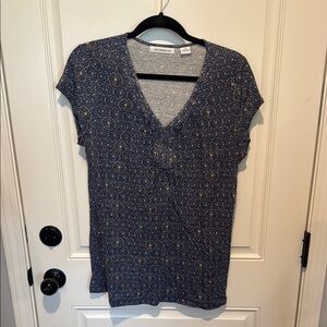 Blue Patterned Women's Top TALL